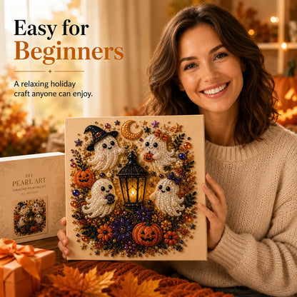 🔥Last 3 Hours: 60% Off👻✨ Halloween Pearl Art DIY Kit – Turn Tiny Pearls into Spooky-Cute Magic