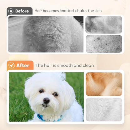 2-in-1 Press-to-Dispense Dog Bath & Grooming Brush