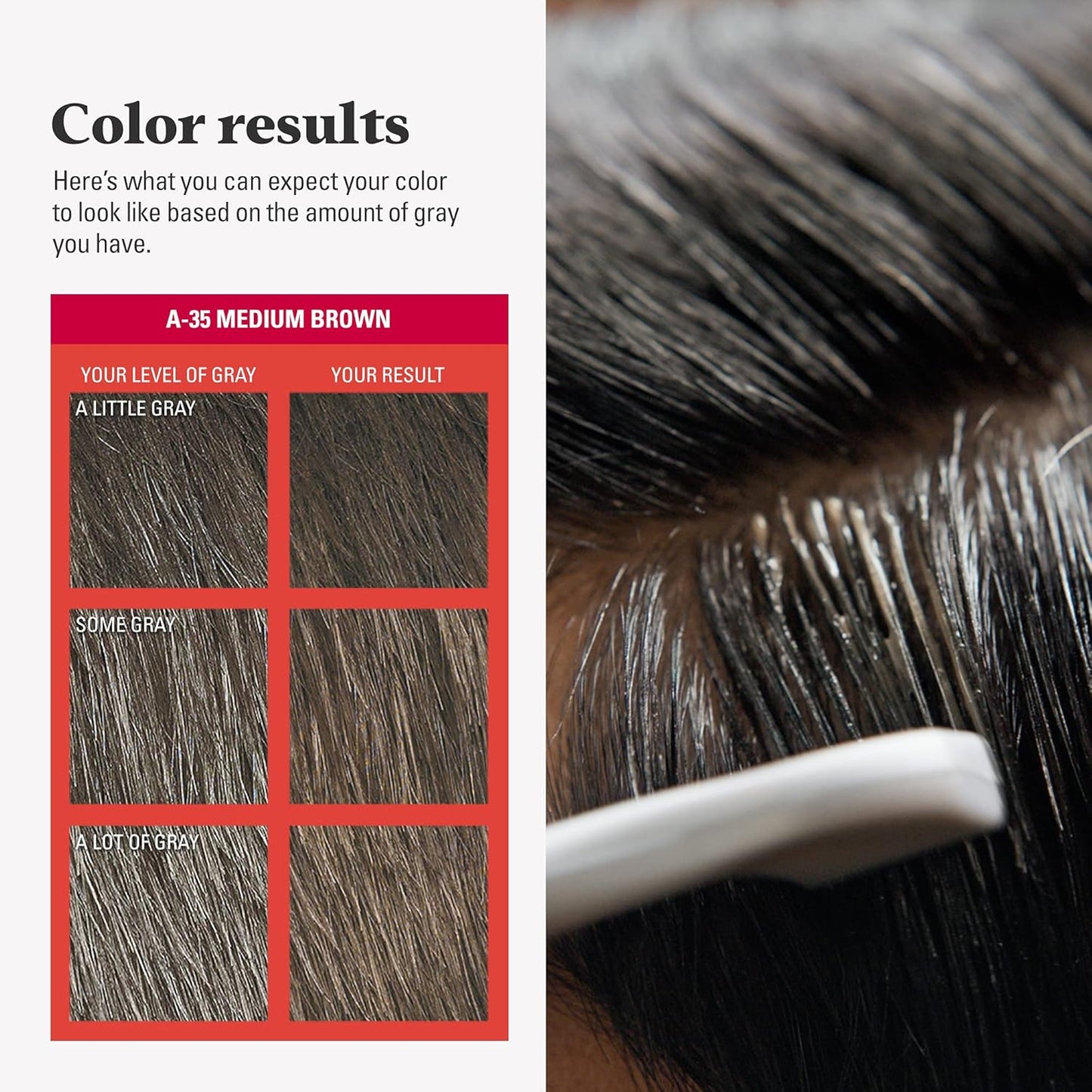 Men’s Brush-Comb Hair Color Cream for Gray Coverage