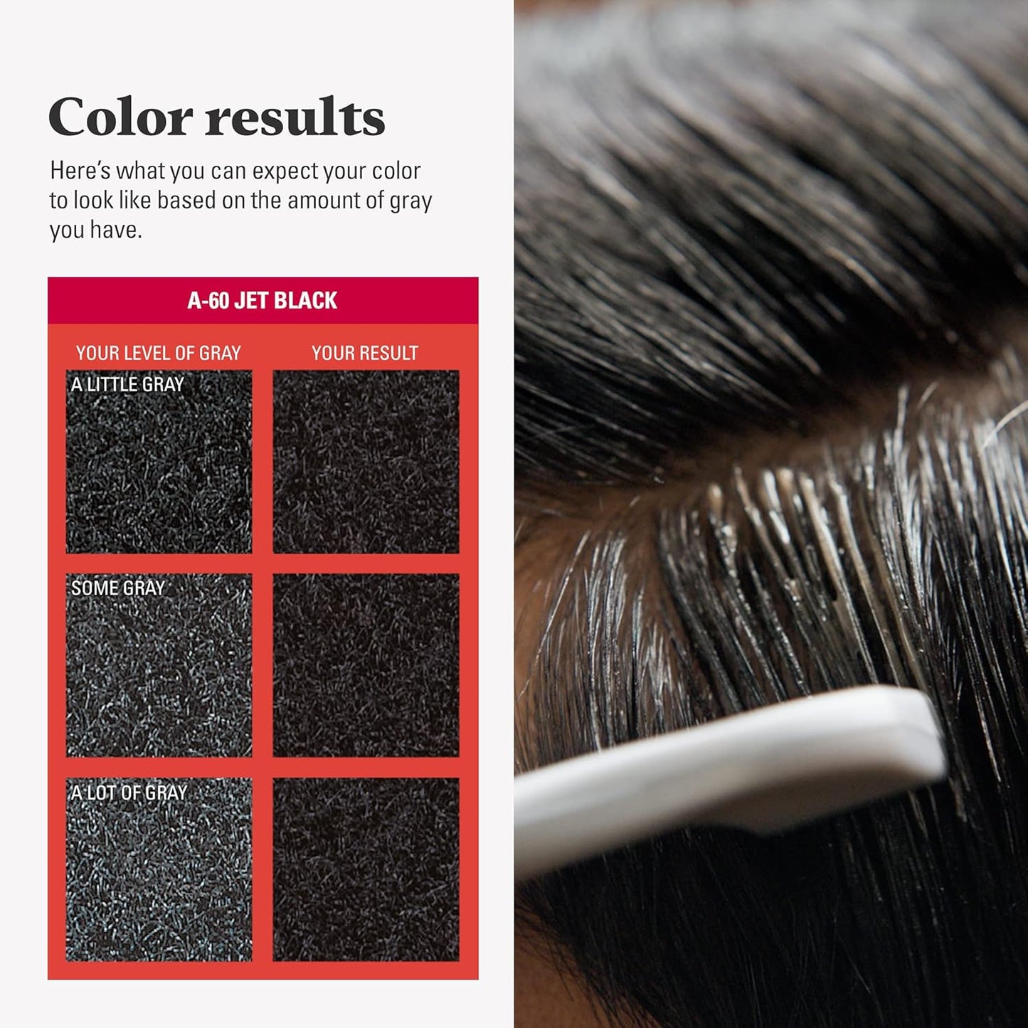 Men’s Brush-Comb Hair Color Cream for Gray Coverage