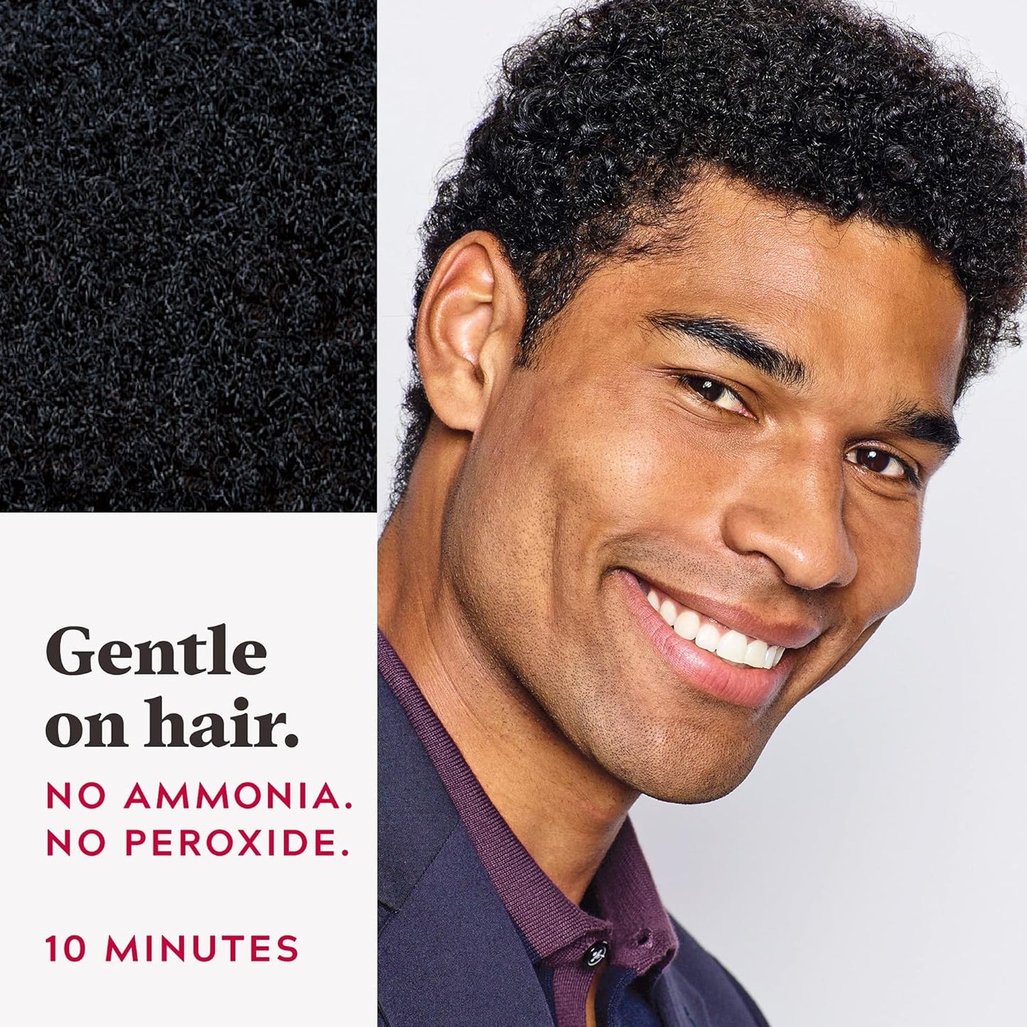 Men’s Brush-Comb Hair Color Cream for Gray Coverage