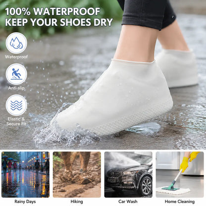 High-Elastic Waterproof Silicone Shoe Covers – Reusable Anti-Slip Rain Protectors with an Adaptive Stretch Fit